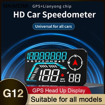 G12 HUD GPS Vitezometru Digital LED Head Up Display KMH km / h Altitudine de Viteză Overspeed Alarmă Digitală, Contor de Viteză Pentru Toate Masinile