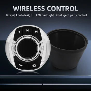 Pentru Android de Navigare Multimedia Player Universal Forma Cupa Wireless Volan Masina Cu Lumina LED-uri 8-cheie Butoane de Control