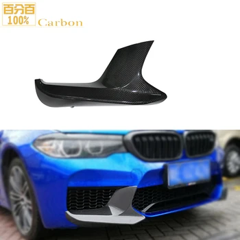 Negru lucios 100% Chiar Fibra de Carbon bara Fata folie de unghi se Potrivesc Pentru BMW M5 F90