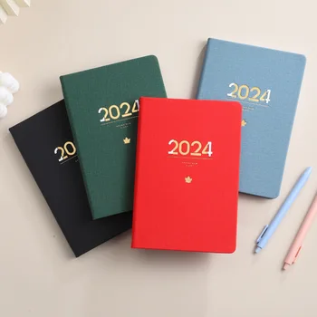 2024 Notebook Noul A5 Engleză Notebook 154 Foi/308 Pagini Agendă 365 Zile Planificator De Notebook-Uri,Birou De Studiu Papetărie De Zi Cu Zi