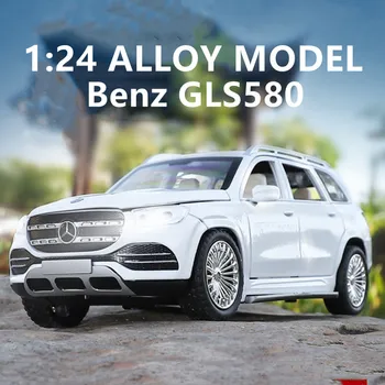 1:24 BenzGLS GLS580 SUV Aliaj Masina Model de turnat sub presiune, Metal Vehicule Masini Model de Simulare de Colectare de Jucării Cadou