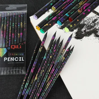 12buc/set Creativ Pictura Colorat Negru Creioane HB Pictura Desen Creion Elevii Scris Papetărie, Rechizite Școlare