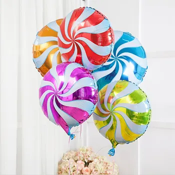 5/10buc Bomboane Colorate Baloane Folie 18 inch Rotund Lollipop Balon Pentru Craciun, Nunta, Petrecere de Aniversare pentru Copii Decor globos
