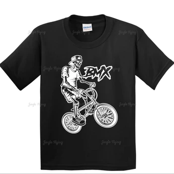 Copii Bmx Tricou Rider Schelet Biciclete Cool T-Shirt Boys Bicicleta Cămașă De Înaltă Calitate