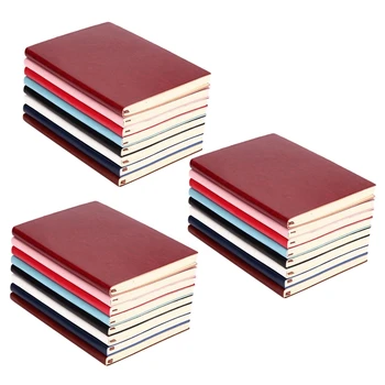 NOU-3X 6 Culoare Aleatorii Acoperire Moale din Piele PU Notebook Scris Revista de 100 de Pagini Căptușite Jurnal de Carte