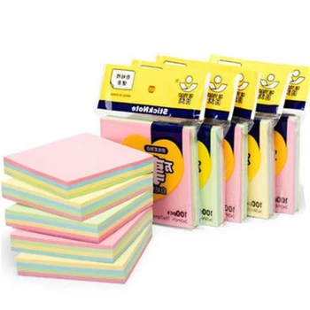 Vascoza colorate lipicios note pad notă memento note lipicioase culori amestecate 100 coli/carte potrivite pentru birou și student supplie