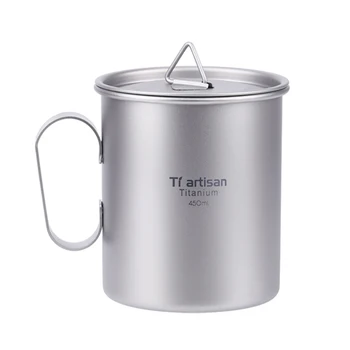 Titan Ceașcă De Ceai Pentru Ta8354 De Camping Oala De Cafea Cu Lapte Cana Cu Capac Mâner Fix În Aer Liber, Puternic, Ușor De Camping Consumabile