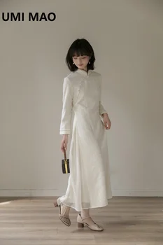 UMI MAO 2023 Primavara Toamna Stil Chinezesc Qipao Art Jacquard Zen Rochii Rochie Nemuritor Dress Femme
