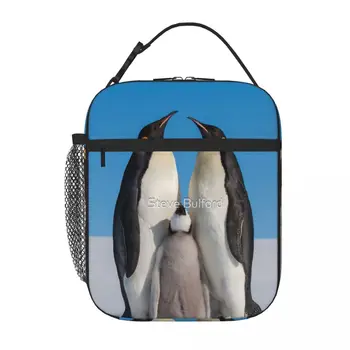 Pinguinii Imperiali Și Pui Snow Hill Island Prânz Tote Cooler Saci Termo Alimentare Sac Termic Cutie De Prânz