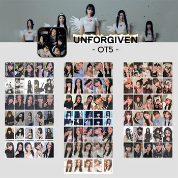 KPOP LE SSERAFIM Album Unforgiven Photocards 5pcs Două părți Ilustrate NU YUNJIN SAKURA LOMO CARDURI de Fani Colecții