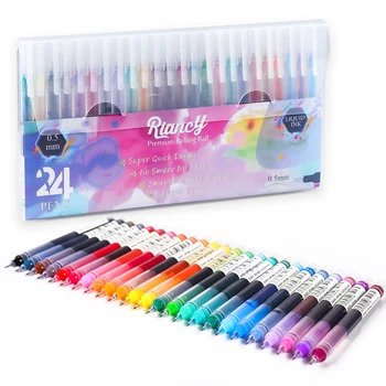 24buc/ Color Direct Lichid Gel Pixuri de Birou Școală Student Consumabile Rollerball Pen Doodle DIY Felicitare Pictura Pix