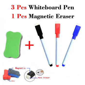 3 Buc Tablă de Culoare de Apă Pixuri Stilouri-Marker 1 Buc Uscat Șterge Radieră Tablă Albă pe bază de Apă Pen Birou Școală Watercolor Pen