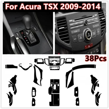 5D Fibra de Carbon de Vinil Mașină de Decor Interior Tapiterie Autocolant Decal Pentru Acura TSX 2009-2014 Accesorii Pentru Autovehicule