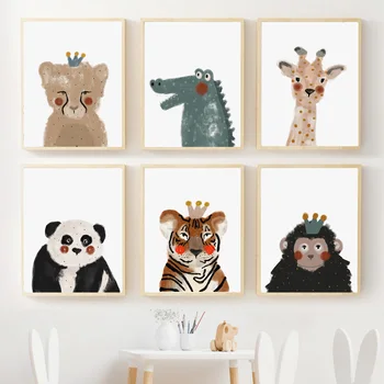 5d Diamant Pictura Nordică Desene animate Panda, Koala, Giraffe Leopard Animale Diamant Broderie Burghiu Plin de Imagini Mozaic Kituri de Decor
