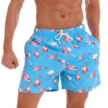 Bărbați Moda Costume de baie, pantaloni Scurți Portbagaj Sport Pantaloni de Plaja Barbati Scurte de costume de Baie Copii Fructe Plaja Scurt Flamingo Ananas pantaloni Scurți de Bord