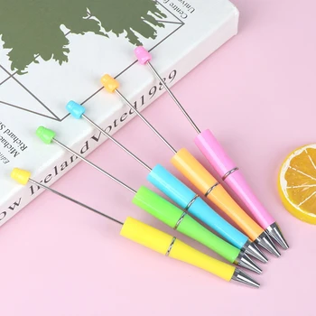 Pix Plastic Beadable Pen Șirag de mărgele Pen Birou Școală DIY Scris, Consumabile Papetarie