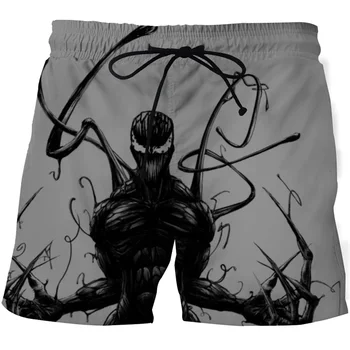 Europene Și Americane Tipărite pentru Bărbați Pantaloni de Plajă Imprimate 3D Groază Model de Moda Casual Sport Harajuku Dragoste pantaloni Scurți de Înot
