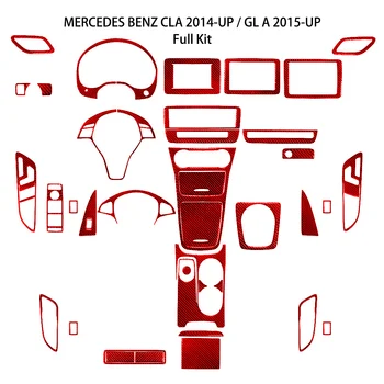 Masina Decoratiuni Interioare Zero de Protecție din Fibră de Carbon Autocolant Pentru Mercedes Benz CLA 2014-2018 GLA 2015-2018 Styling Dotari