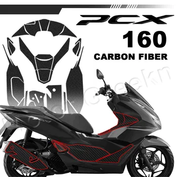 Pentru Honda Pcx 160 2021 2022 Motocicleta Fibra De Carbon/Cauciuc Combustibil Autocolant Scuter Rezervor Capacul Protector Decal Accessori Rezistent La Apa