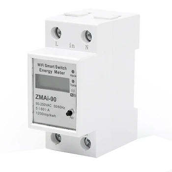 Tuya WIFI Smart Switch Contor de Energie de Telefon Inteligent de la Distanță Metru Comutator Timer Putere Wattmeter Tensiune Curent Monitor