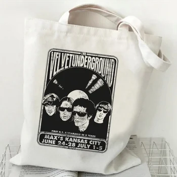 Velvet Underground geantă de cumpărături bolsa tote geantă de mână de panza bolso geanta shopper sacola shoping bolsas reutilizables iută apuca