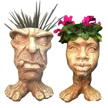 Unchiul & Tanti Kayla Fața plină de Umor Statuie de Plantat Iarbă