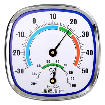 Durabil Termometru Higrometru Montat pe Perete -30 - 50℃ 120x120x23mm 1 buc 20 - 99%RH ABS Ecartament de Sticlă Lentile de Umiditate