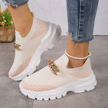 Noi Plasă De Sport Lanț Femei Pantofi Platforma Adidasi Casual De Toamna Mocasini Pantofi De Mers Pe Jos Respirabil Mujer Zapatillas 2023