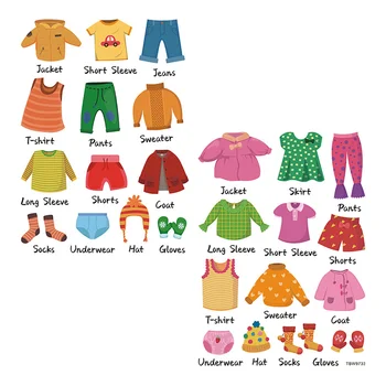 Îmbrăcăminte De Clasificare Autocolante Haine Organizarea Eticheta De Stocare Amovibil Etichete Copii Băieți Perete