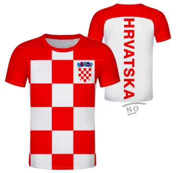 CROAȚIA Tricou Diy Personalizat Gratuit Numărul de Numele Hrv t-shirt Națiune Pavilion croat Țară Hrvatska Republica Fotografie de Imprimare Logo-ul de Îmbrăcăminte