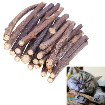 ZK30 Pisica animale de Companie Jucării Naturale Catnip Cat Molar Stick Pentru Silvervine Curățarea Dinților Tratarea Cat de Menta Prins Musca de Entuziasmat Tije