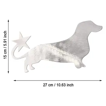 Mana de Fier Câine de Ornamente lucrate Manual Teckel Stele bradului pentru animale de Companie Temă Ziua de Craciun Decor de Aluminiu Robust
