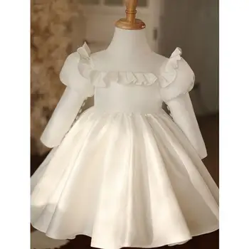Haine Pentru Copii Pentru Botez, Petrecerea De Nunta Rochie De Bal Volane Butonul Design Rochii De Printesa Pentru Fete De Paști Eid A1624
