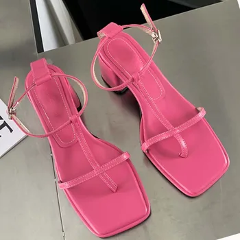 Vara Noi 2022 Moda Doamnelor Sandale Cu Toc De Sex Feminin Casual În Aer Liber, Tobogane Cu Catarama Curea Femei Pantofi Pompe Flip-Flops, Sandale