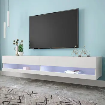TV LED Unitate de Cabinet Minimalist Modern, TV LED de Stand Mobilier Living de Lux, Masa TV 140x40x30.5cm Mobilier Acasă