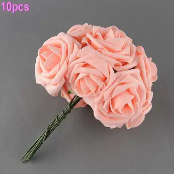 10 Buc Frumos Artificiale De Trandafir Flori De Nunta Buchet De Mireasa Acasă Decor Potrivit Pentru Diverse Activități De Vacanță
