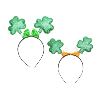 2024 Noi Irlandez-St. Patricks Zi Bentita Verde Trifoi Norocos articole pentru acoperirea capului Shamrock Banda de Păr pentru Costumul de Vacanță Accesorii Decor