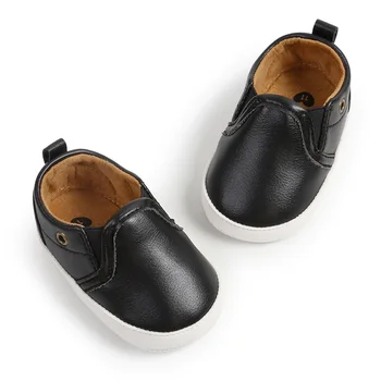 Baby Pantofi Plat Solid de Culoare din Piele PU Non-Alunecare Pantofi de Nunta pentru Sugari Pantofi Mocasini