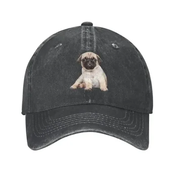 Personalizat de Bumbac Drăguț Câine Pug Șapcă de Baseball în aer liber Femei Bărbați Reglabil Tata Pălărie de Primăvară