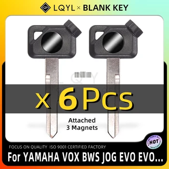 6Pcs Motocicleta Cheie Netăiat Gol Cheile de Înlocuire Pentru YAMAHA Magnet Anti-furt Blocare VOX BWS JOGGING EVO ZR 50 100 125 4V VOX50 VINO