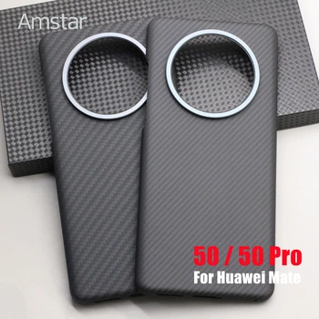 Amstar Premium din Fibra de Carbon de Protecție Caz pentru Huawei Mate 50 Pro Ultra-subțire Anti-drop Fibra Aramid Mate 50 Pro Capacul Telefonului