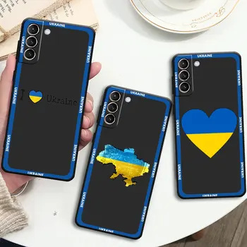 Ucraina Pavilion Caz Pentru Samsung Galaxy S23 S20 S22 Ultra S21 FE S10 S9 Plus Nota 20 10 Lite Negru Moale Capacul Telefonului