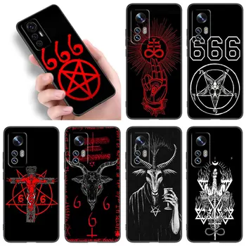 Demonic, Satanic Craniu Înfricoșător Telefon Caz Pentru Xiaomi Mi A2 8 9 SE Nota 10 10T 11 12 Lite 9T 11T 12S 12T Pro A3 6X, 12X Capac Negru