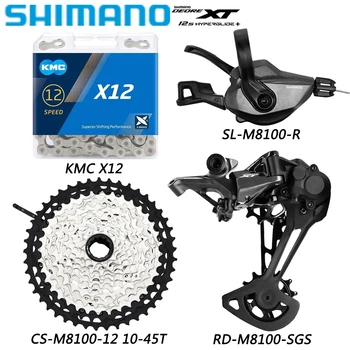 SHIMANO DEORE XT M8100 12 Viteza Groupset Spate Derailleur KMC X12 Lanț CS-8100-12 10-45T/51T Casetă de Biciclete Piese Originale