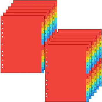 12 Bucata 3 Lianți Inel Drăguț Liant Index Separatoare Așa Cum Se Arată Multicolor Cu Tab-Uri Pentru Birou
