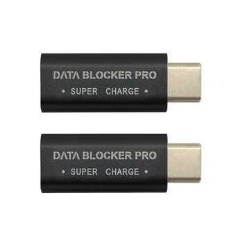 2 BUC USB Tip-C Date de Blocare USB-C Suc de Jack Defender Adaptor Suport de Încărcare Rapidă(50V/5A) pentru a Opri Furtul de Date