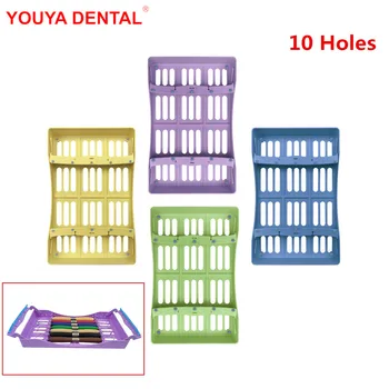 10 Găuri de Plastic Dentare, Sterilizare Cutie Pentru Instrumente de Umplere Spatule Stomatologie Dezinfecție Tava Suport Non-autoclavabile