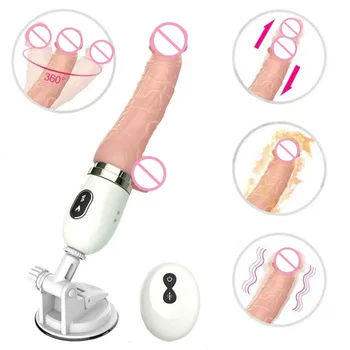 masina de sex jucării pentru femei, vagin, clitoris, punctul G Silicon pentru penis Vibrator de Control de la Distanță Telescopic Vibratoare penis artificial adulți