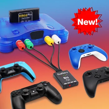 Blueretro Controler Wireless Adaptor Pentru N64 Nintendo 64 Joc Consola Compatibile cu PS4, PS5 Comutator Wireless Xbox Controlere