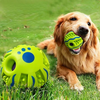Animale de companie jucărie de câine de auto-vindecare jucărie câine chicotind sunet minge de guma de companie mingea rulare molari de a scapa de plictiseala jucarii interactive pentru câini